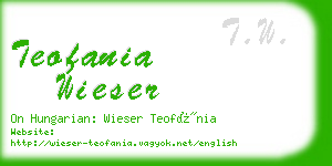 teofania wieser business card